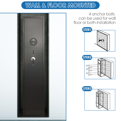 Customized Storage Gun Safe Box Electronic Keypad Safe Lock Gun