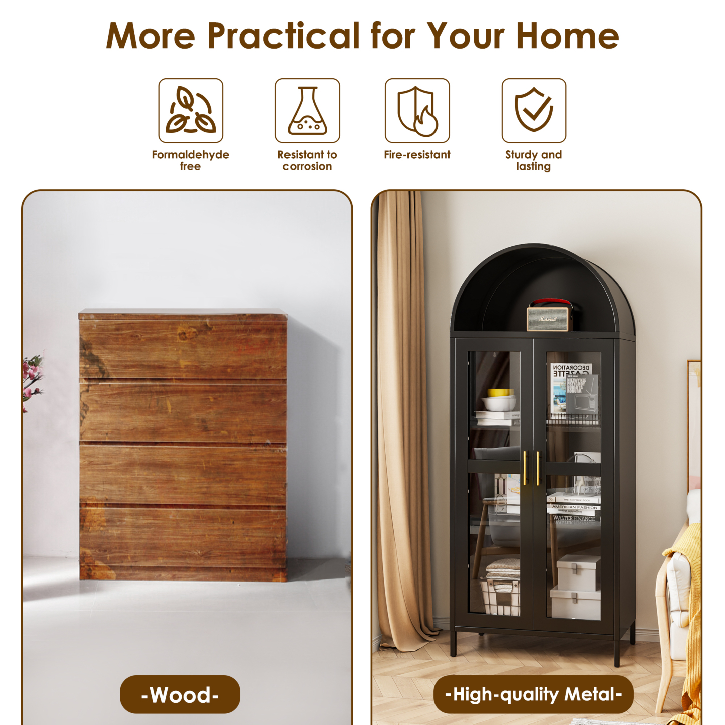 Modern Black Arch Storage Cabinet Display Bookcase Display Bookcase 