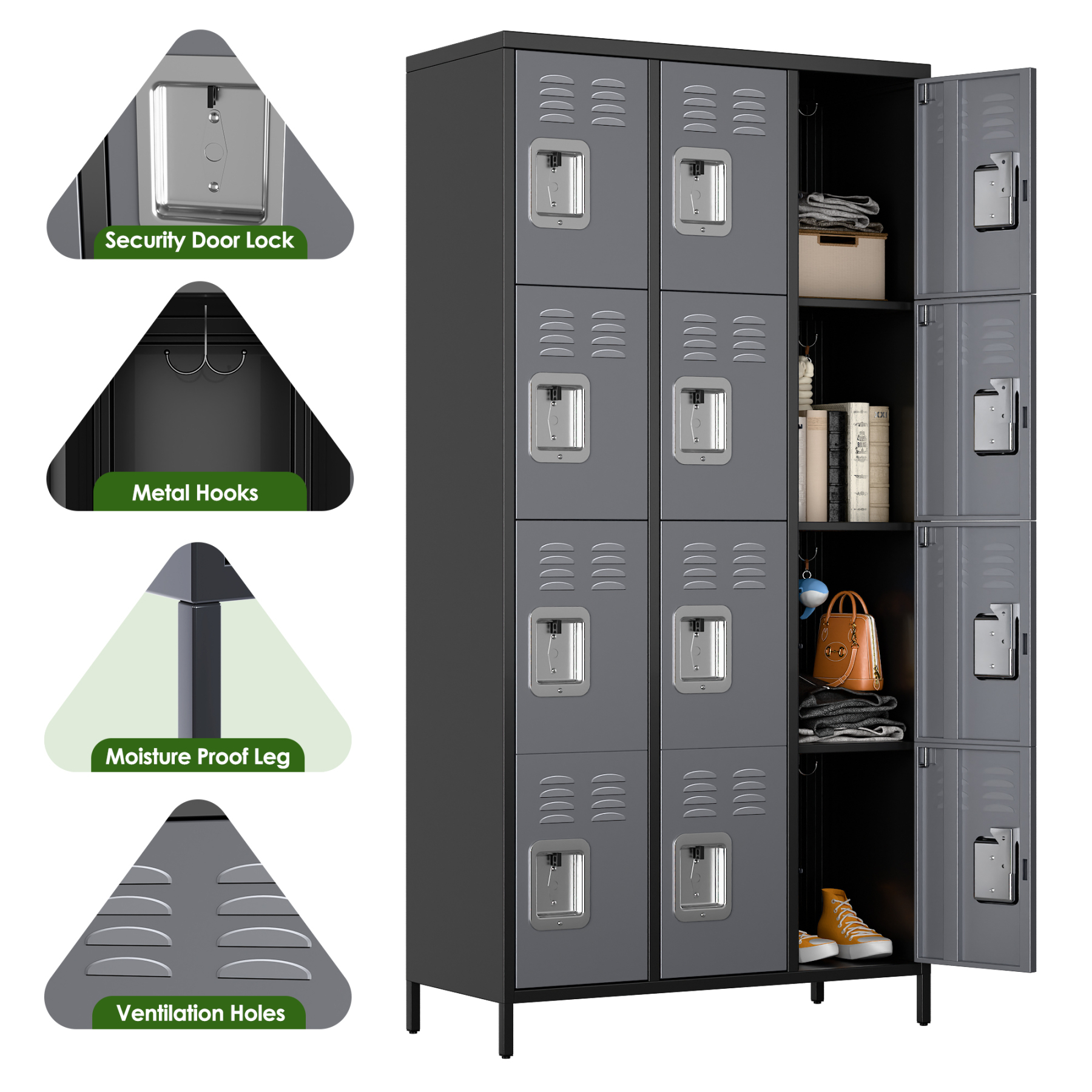 Staff Storage Locker Cabinet Steel Locker Metal Staff Worker Clothes Metal Locker 