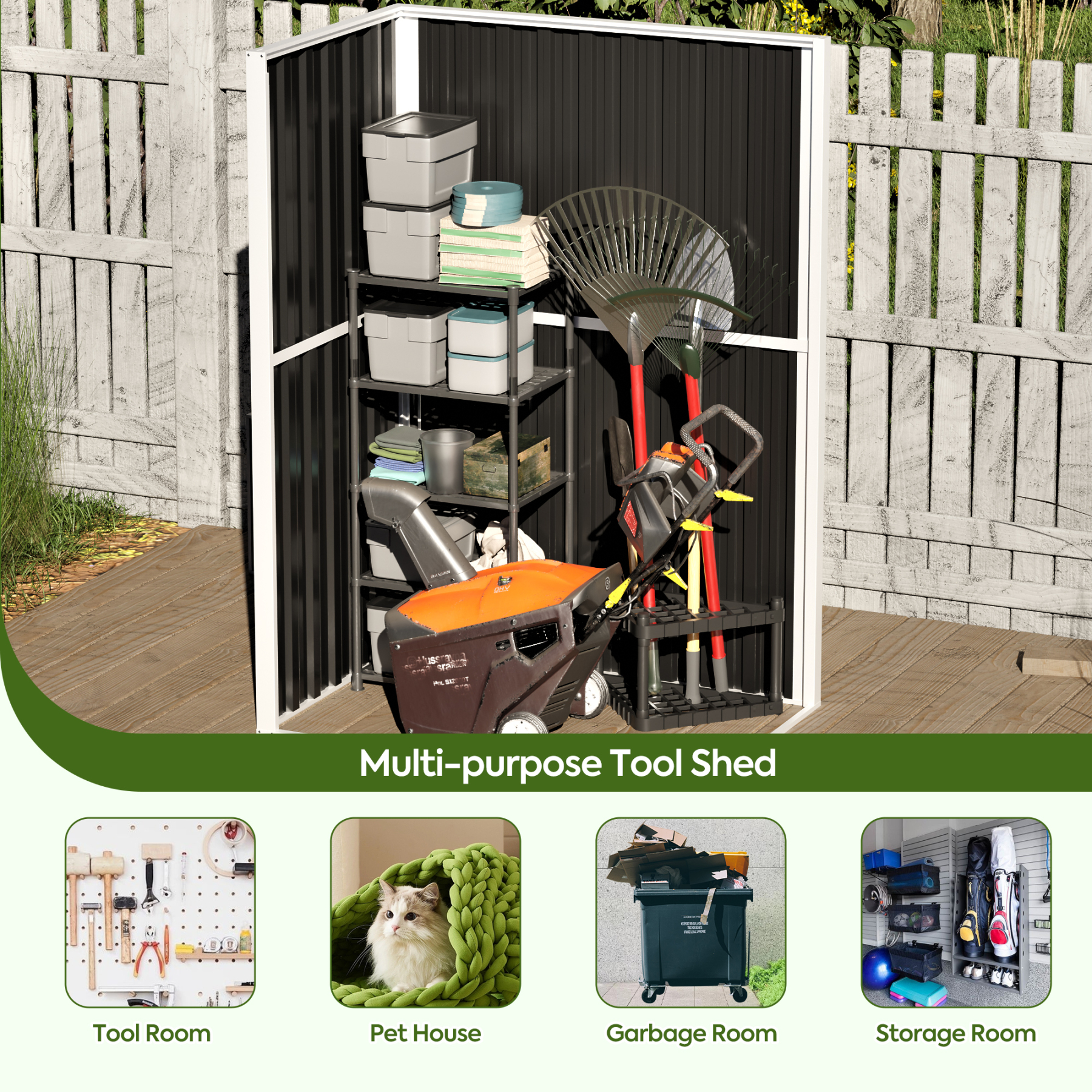 2 Door Garden Tool Shed