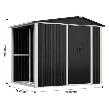 Swing Doors Outdoor Storage Shed Garden Shed House Storage Wood Materials