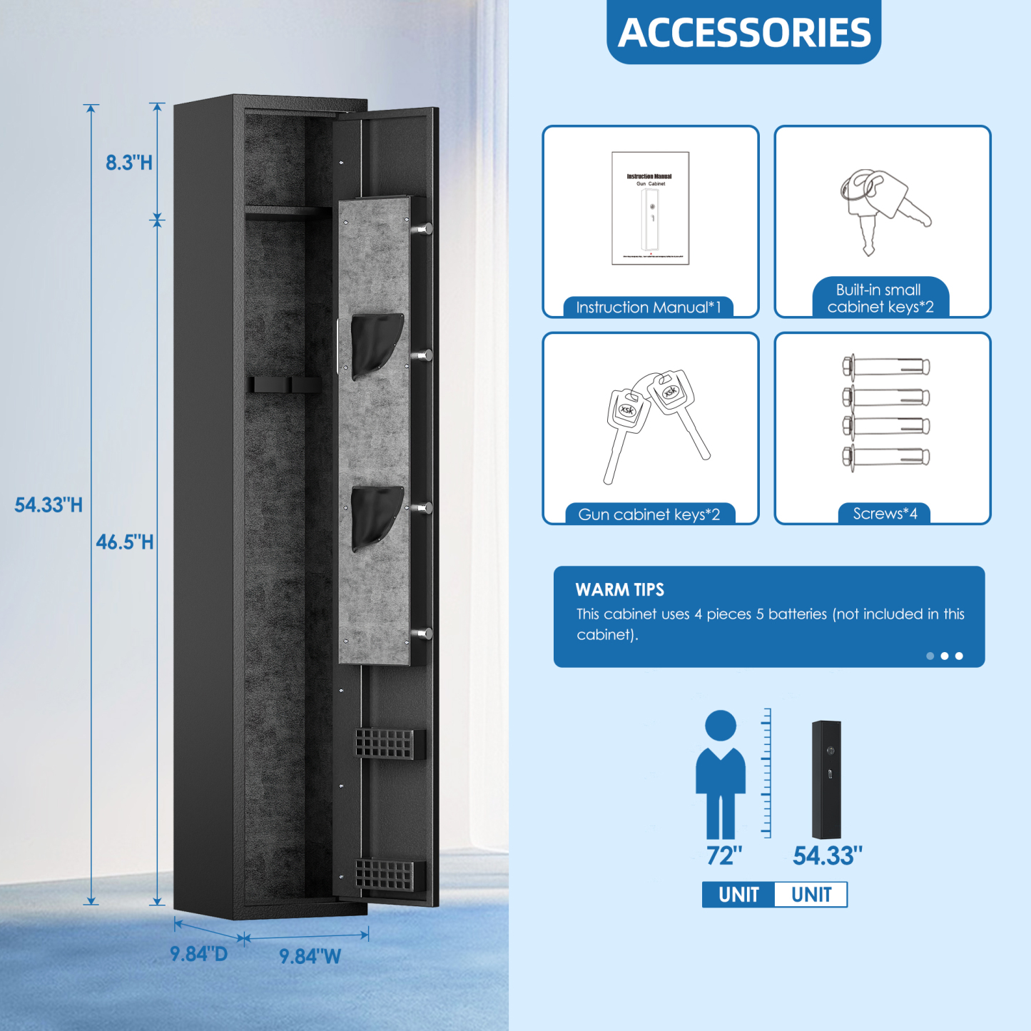 Customized Storage Gun Safe Box Electronic Keypad Safe Lock Gun