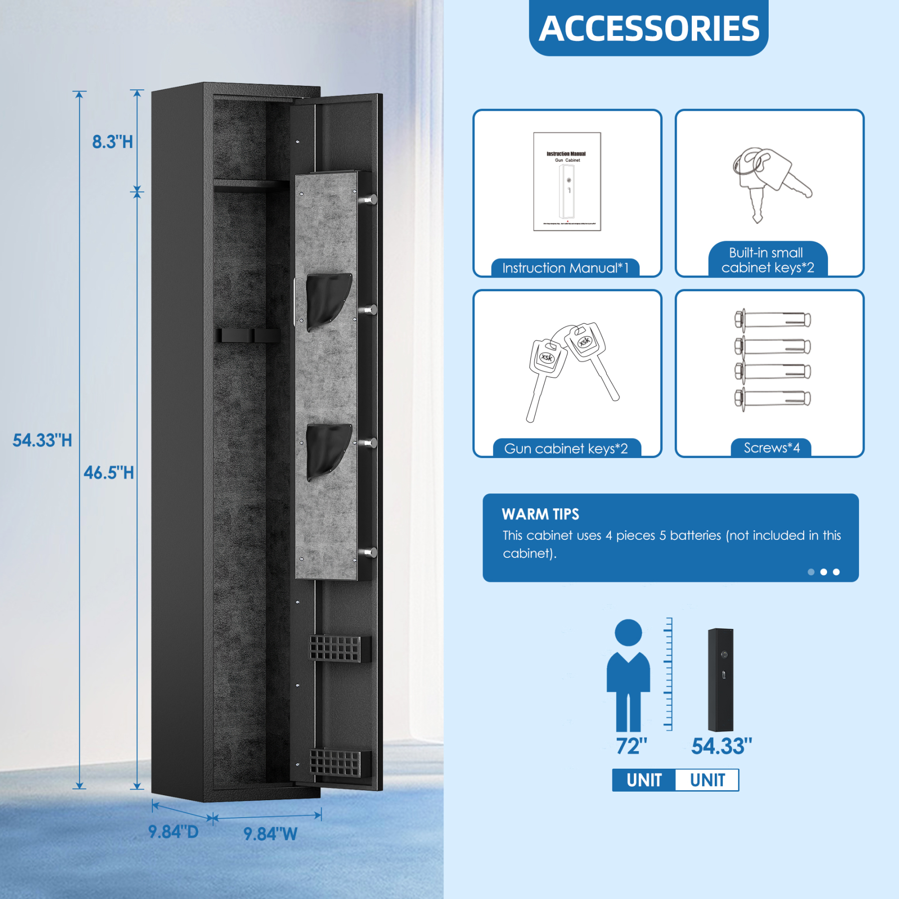 Customized Storage Gun Safe Box Electronic Keypad Safe Lock Gun