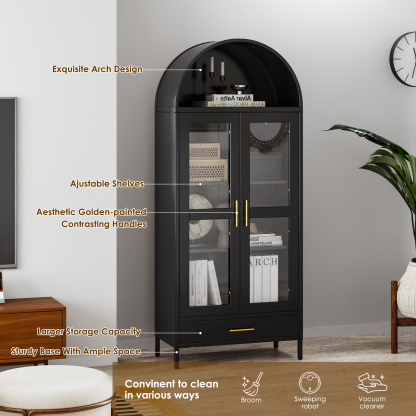 Tall Arched Storage Cabinet Drawer Cabinet Living Room Hotel Home Furniture
