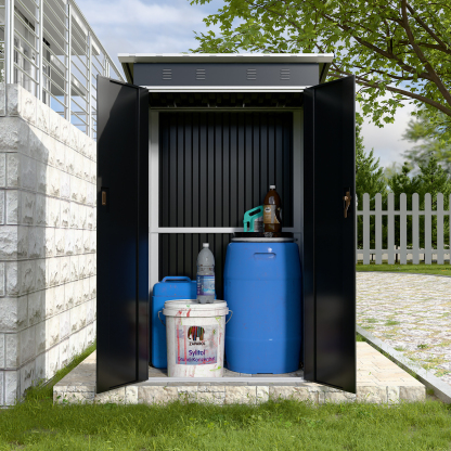 Garden Storage Shed With Double-Sliding-Door