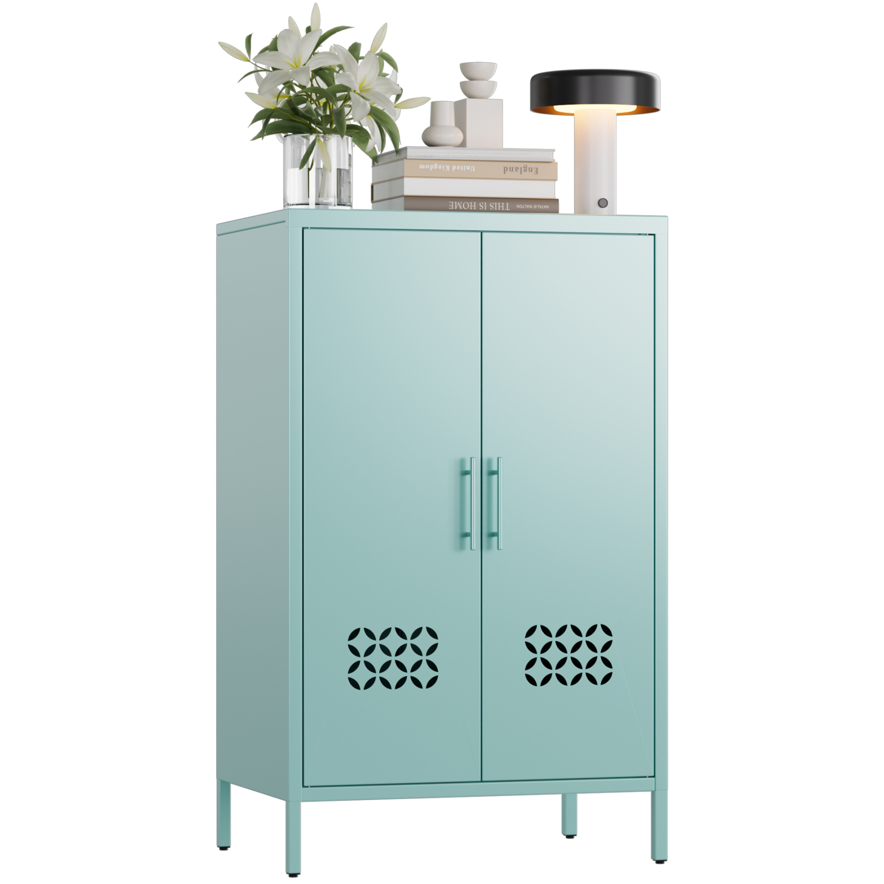 Metal Storage Cabinet Metal Office Storage Cabinet  Adjustable Shelves Lockable Doors