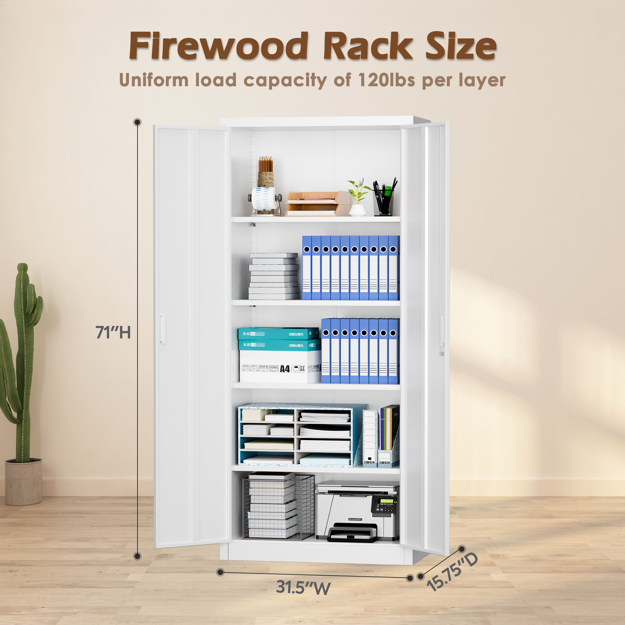 Metal Storage Cabinet With Adjustable Shelves