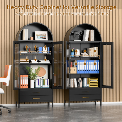 Living Room Display Cabinet Arched Storage Cabinets