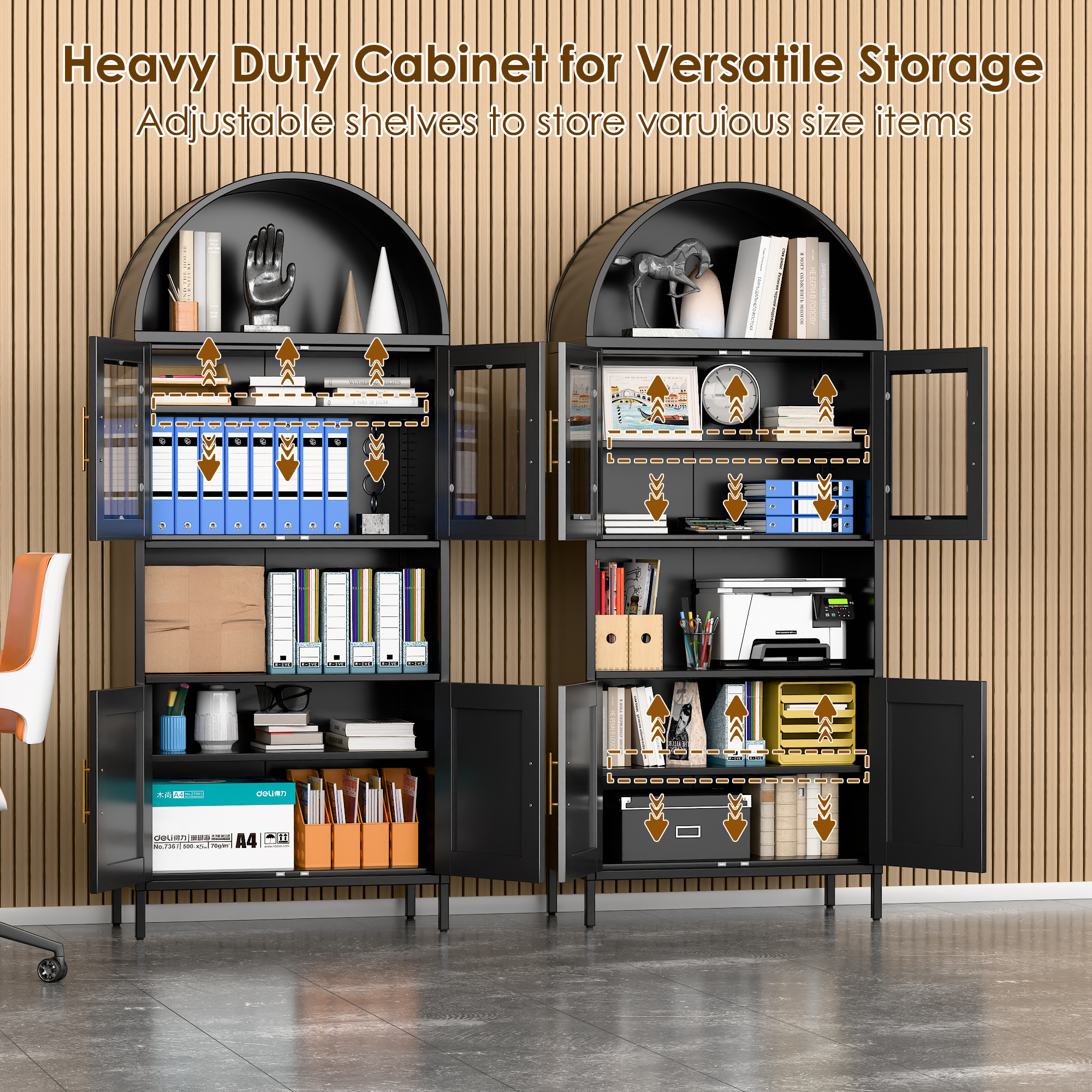  Arched Cabinet Arched Bookcase Storage Cabinet
