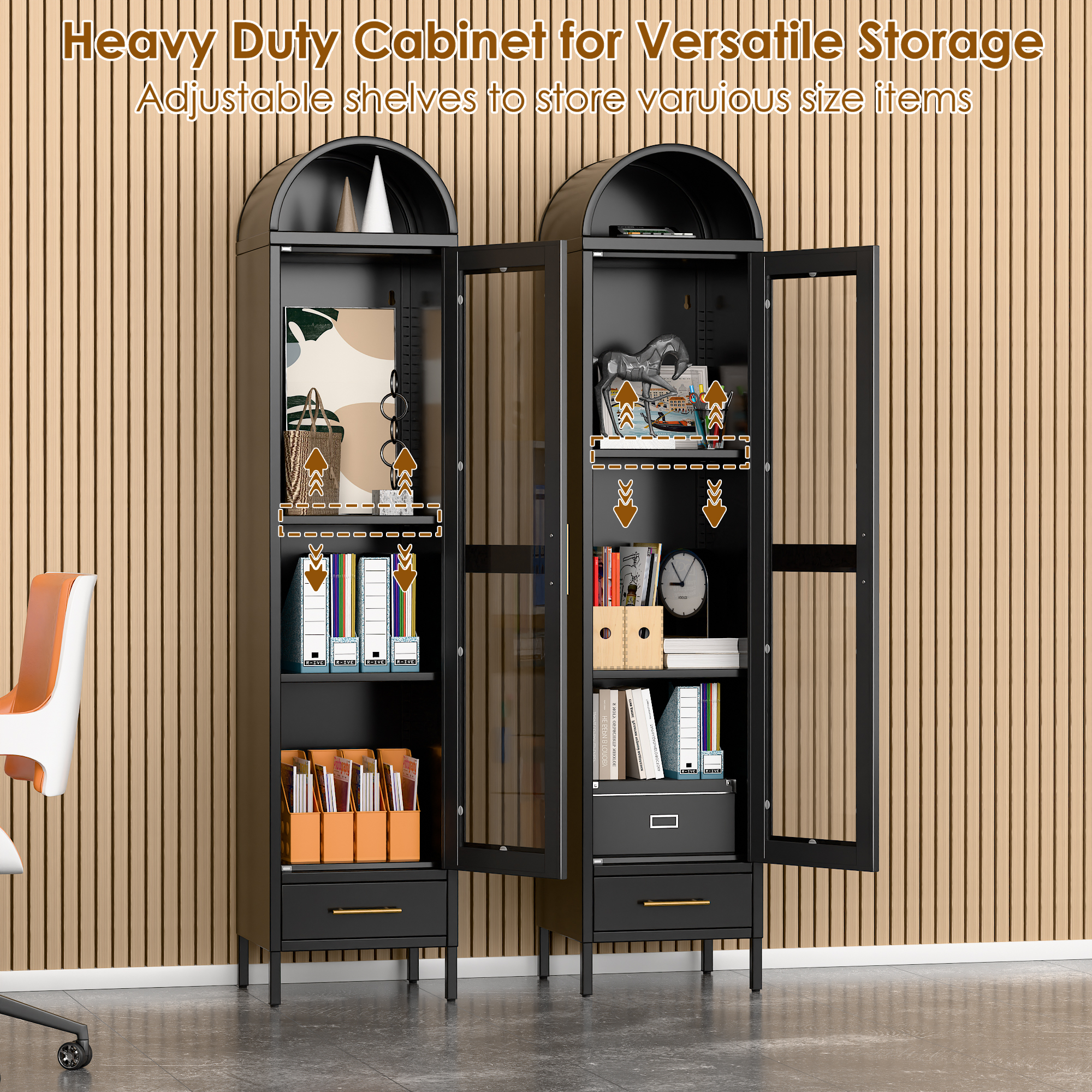 Living Room Storage Kitchen Arched Storage Cabinet Display Cabinet