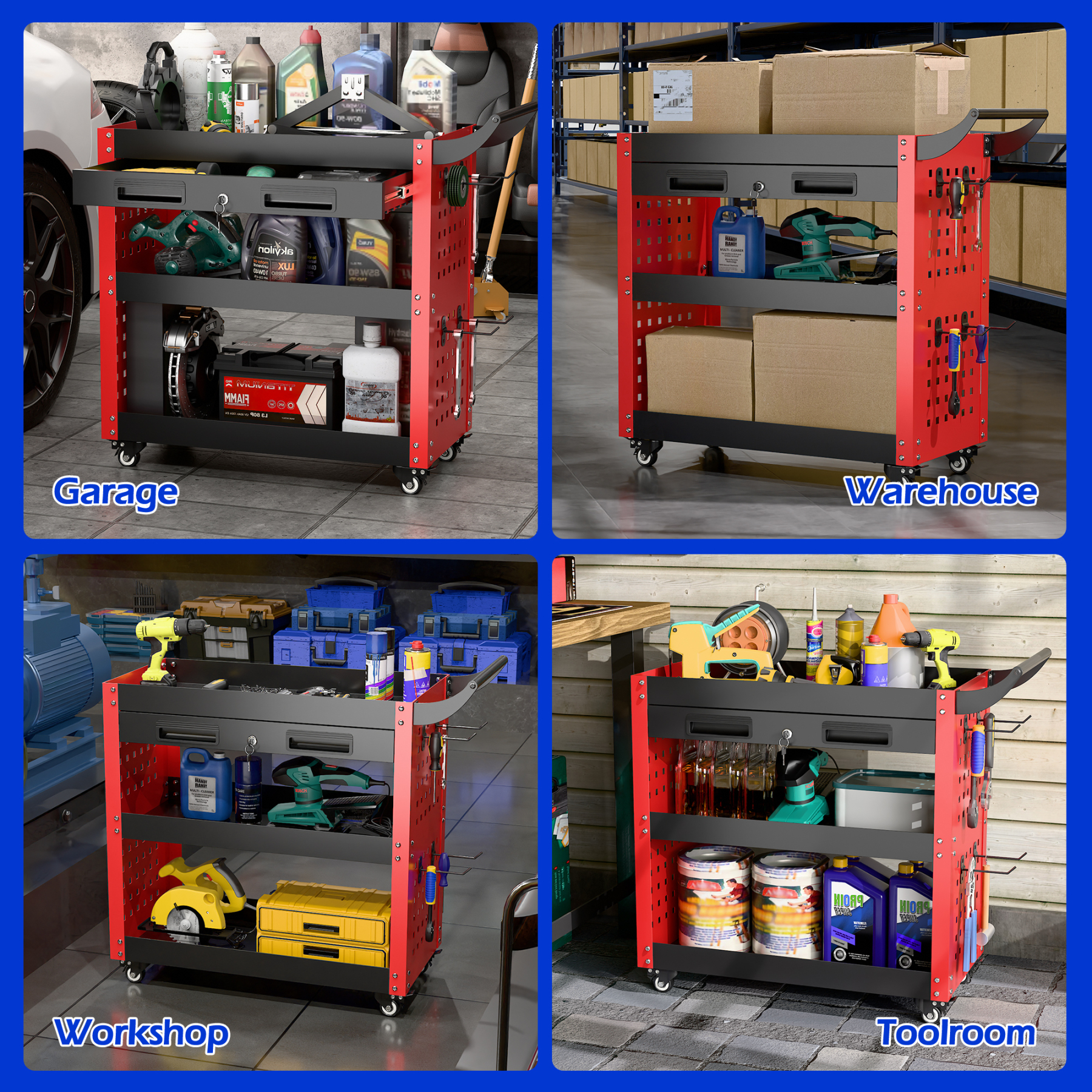 Garage Tool Cart Rolling Garage Tool Cart 