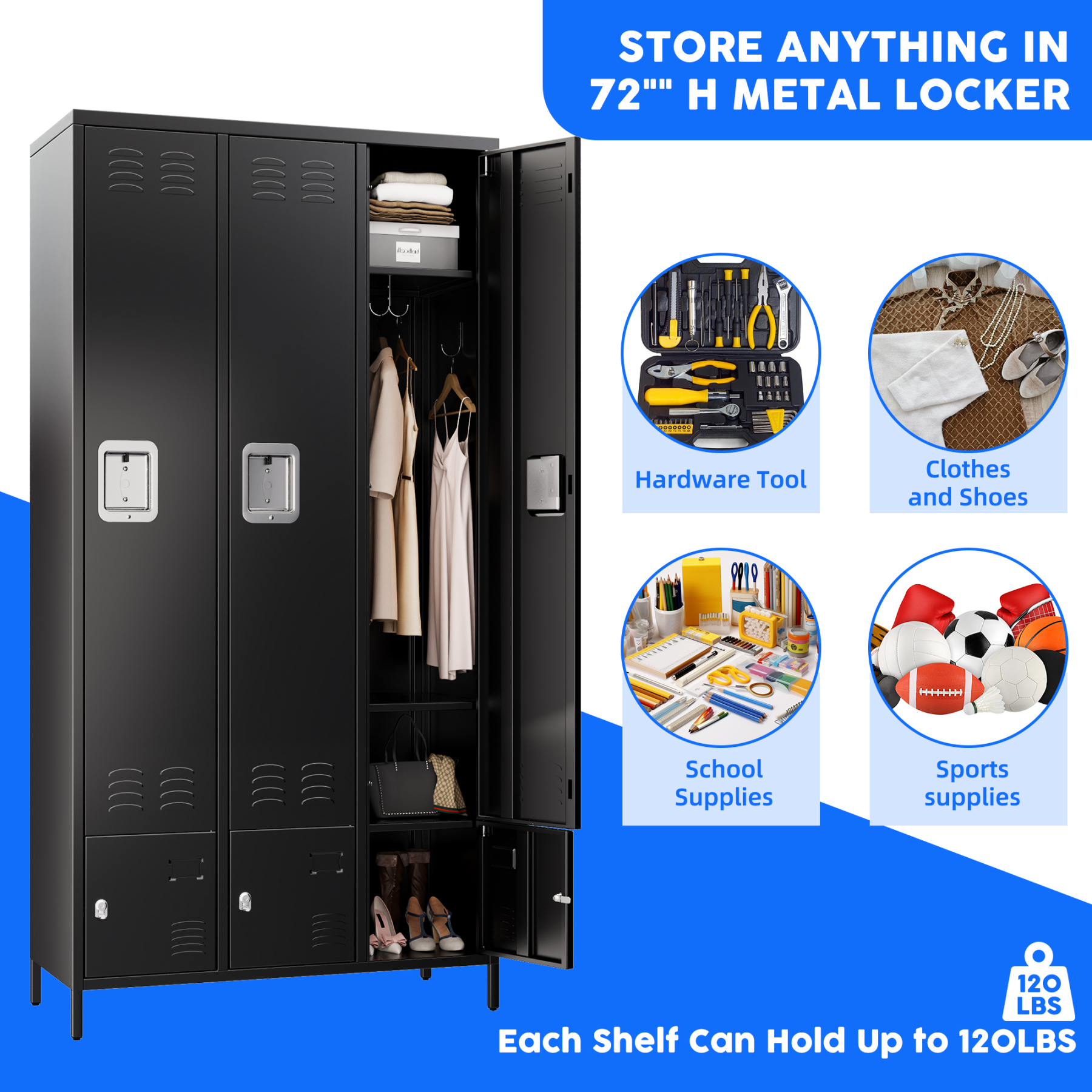 Metal Storage Locker Metal Locker Cabinet Iron Commercial Clothes Storage Metal Gym Lockers