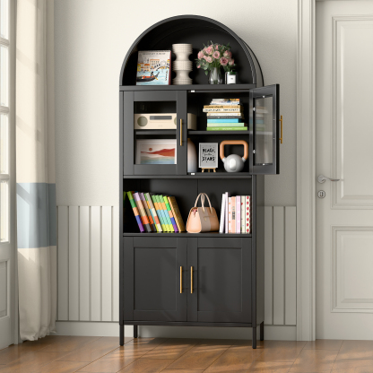  Arched Cabinet Arched Bookcase Storage Cabinet