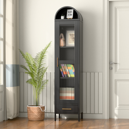 Living Room Storage Kitchen Arched Storage Cabinet Display Cabinet