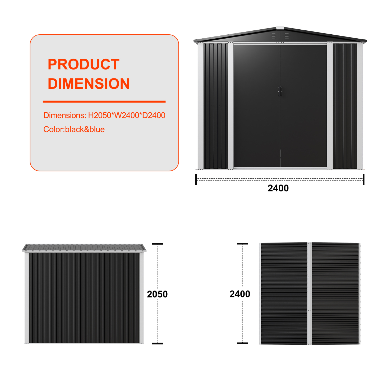 Wholesale Metal Shed Door Outside Garden Storage Shed Storage Outdoor House