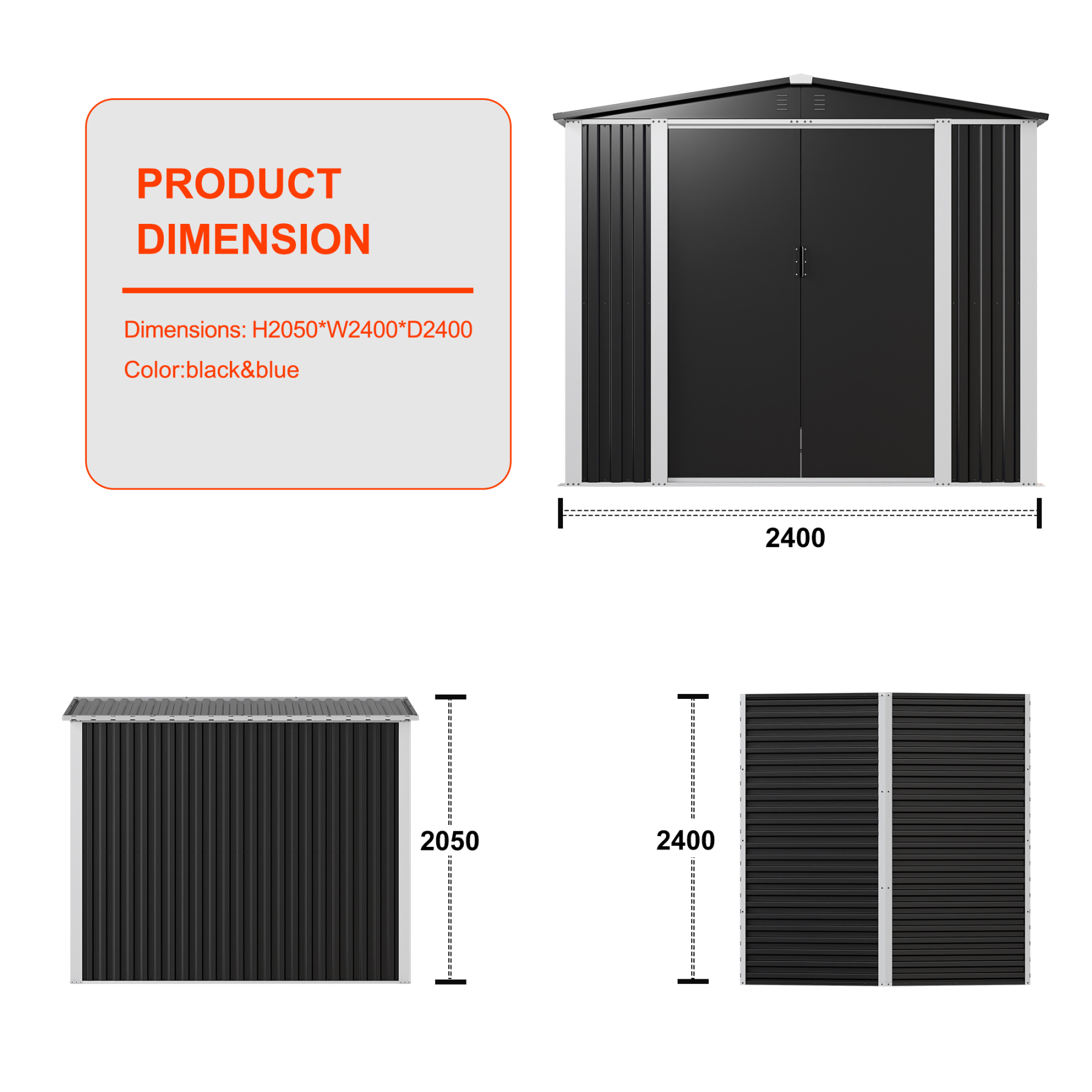 Wholesale Metal Shed Door Outside Garden Storage Shed Storage Outdoor House