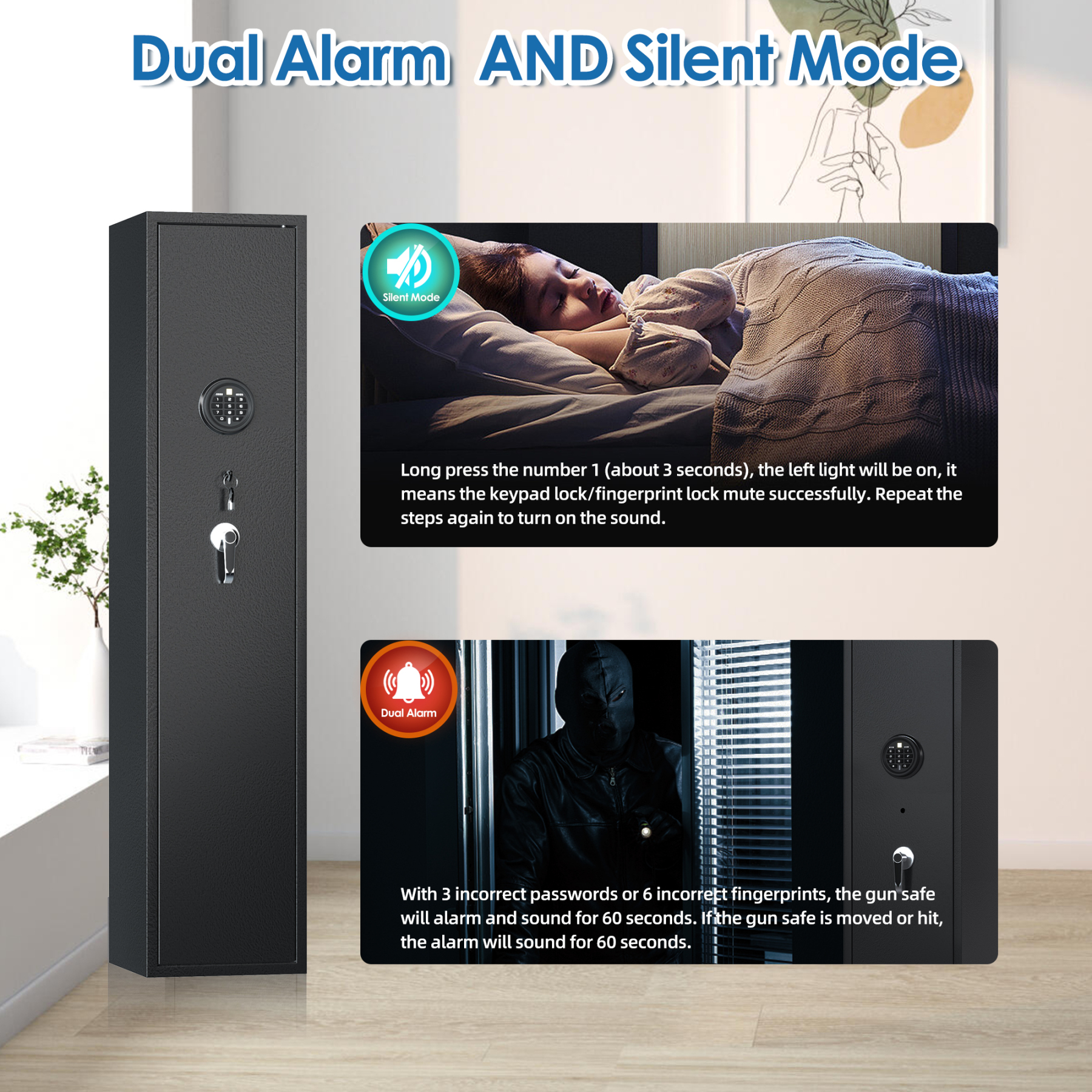 Customized Storage Gun Safe Box Electronic Keypad Safe Lock Gun