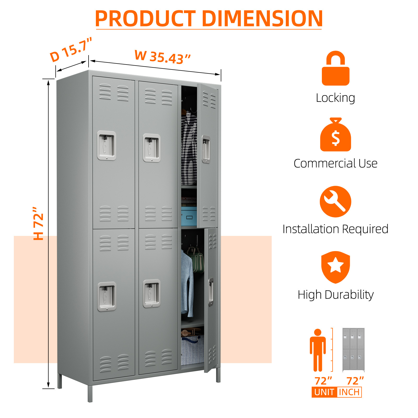 Metal Lockers For Employees With Lock
