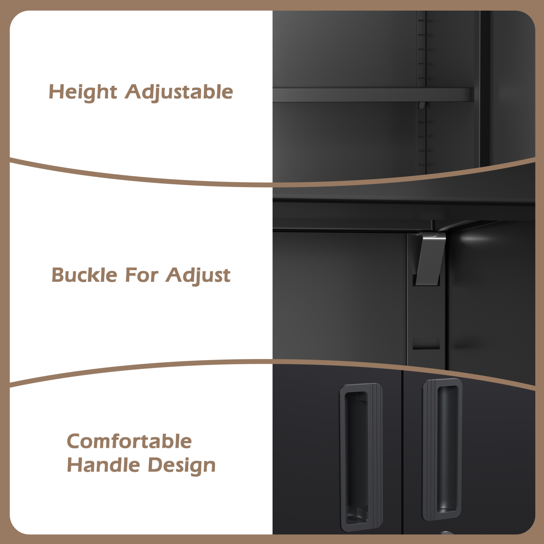 AOBABO Metal Garage Storage Cabinet