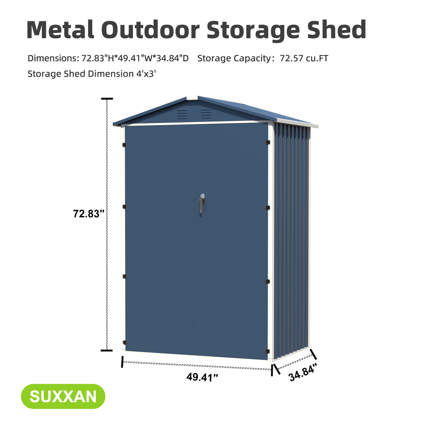 Outdoor Shed House Metal Storage Garden Shed