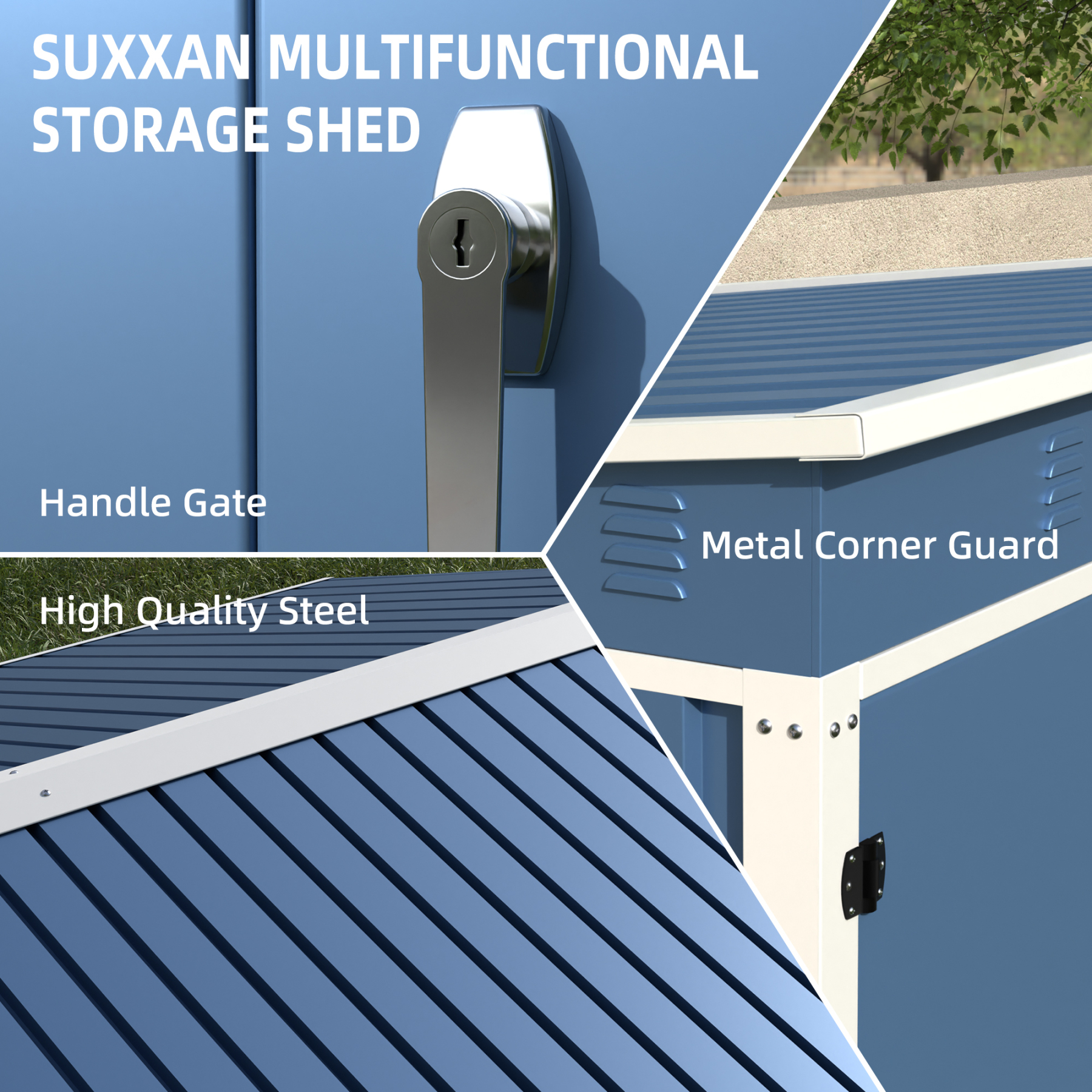 Outdoor Shed House Metal Storage Garden Shed