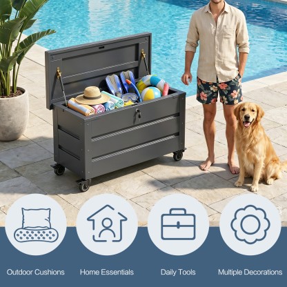 Outdoor Storage Box Garden Storage Box Metal Outdoor Storage Chest
