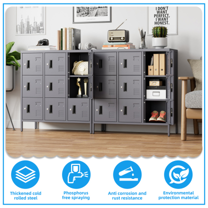 Office Steel Locker Storage Cabinet with Lockable Gym School