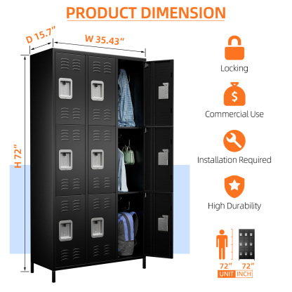 9 Door Metal Storage Locker Cabinet