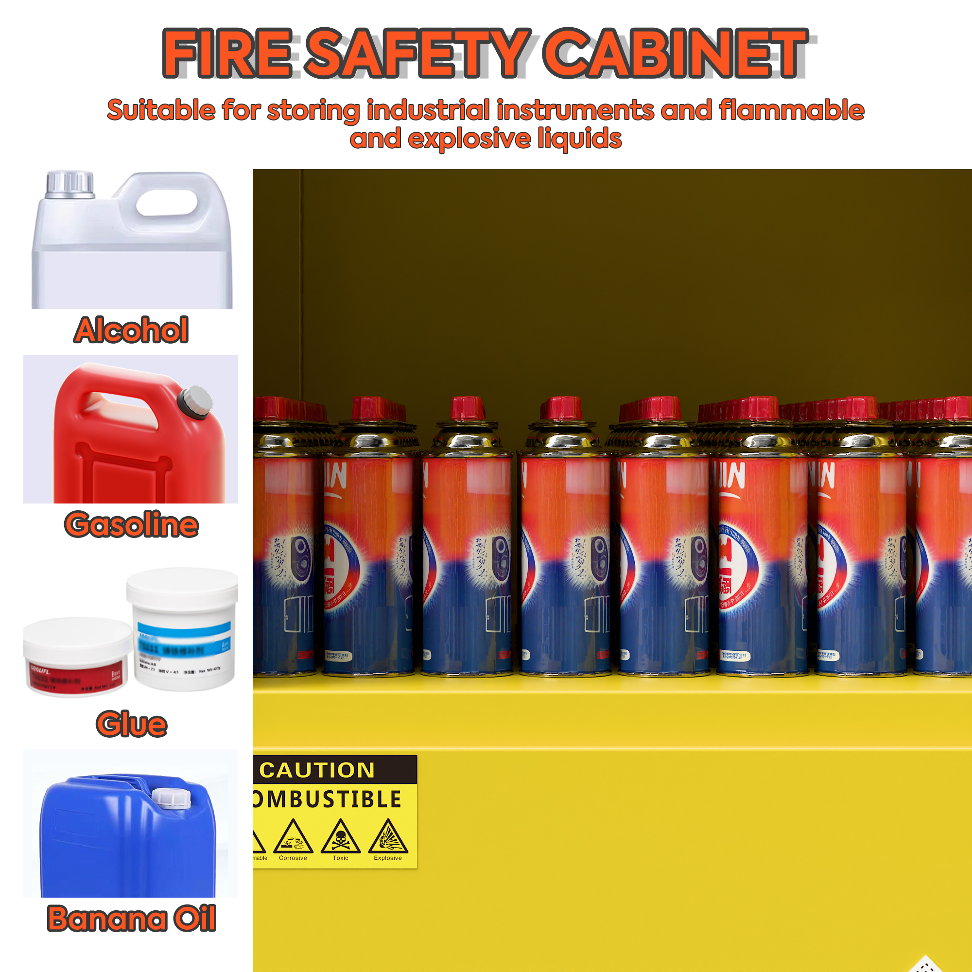 Safety Cabinet Fireproof Anti-Explosion Storage Cabinet Commercial Industrial Laboratory 