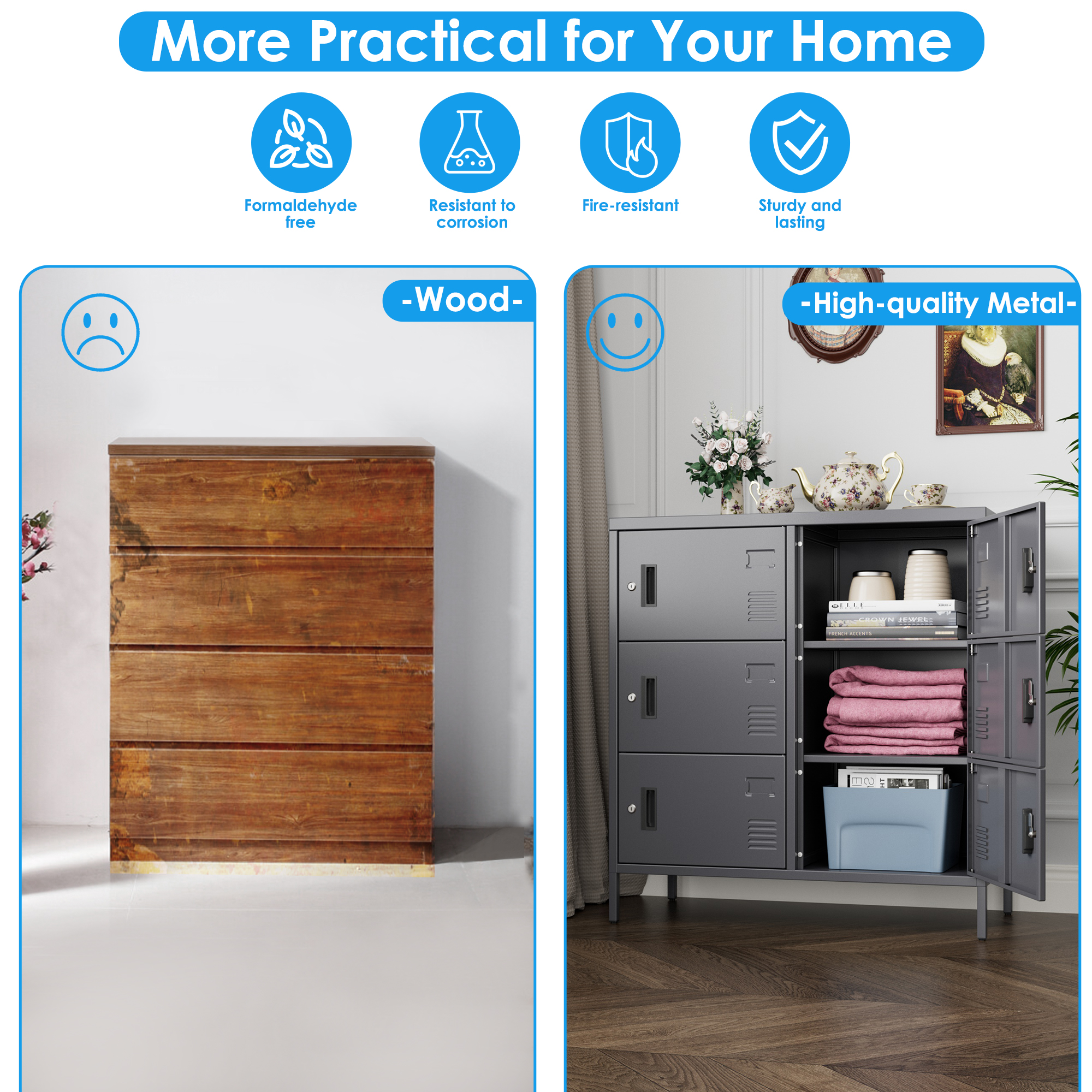 Steel Locker Storage Cabinet Metal Locker Storage Cupboard