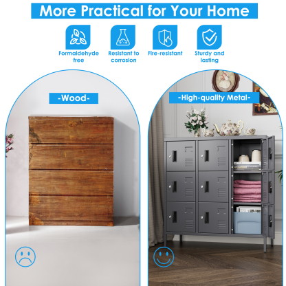 Office Steel Locker Storage Cabinet with Lockable Gym School