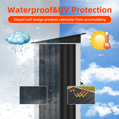 Garden Storage Shed With Double-Sliding-Door