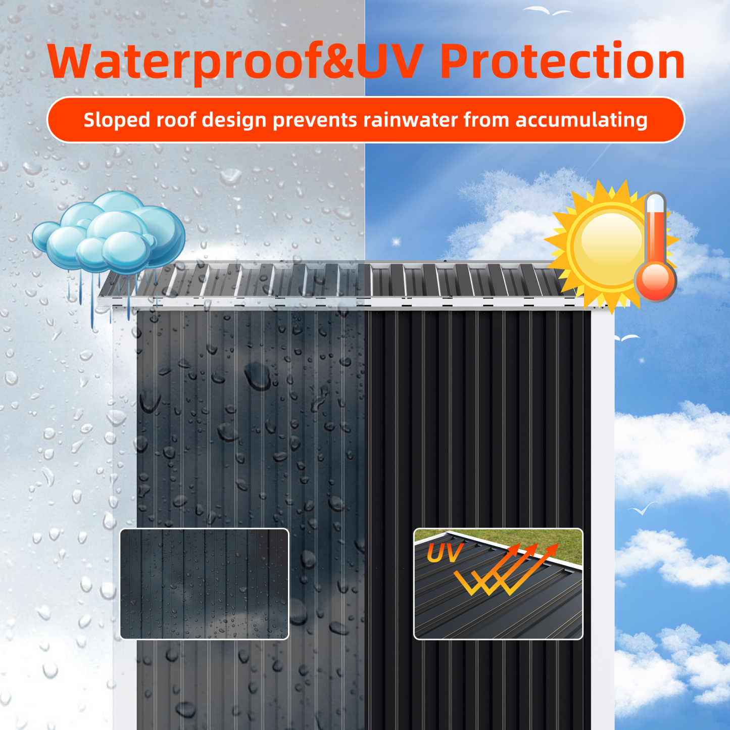 Big Outdoor Metal Storage Shed 