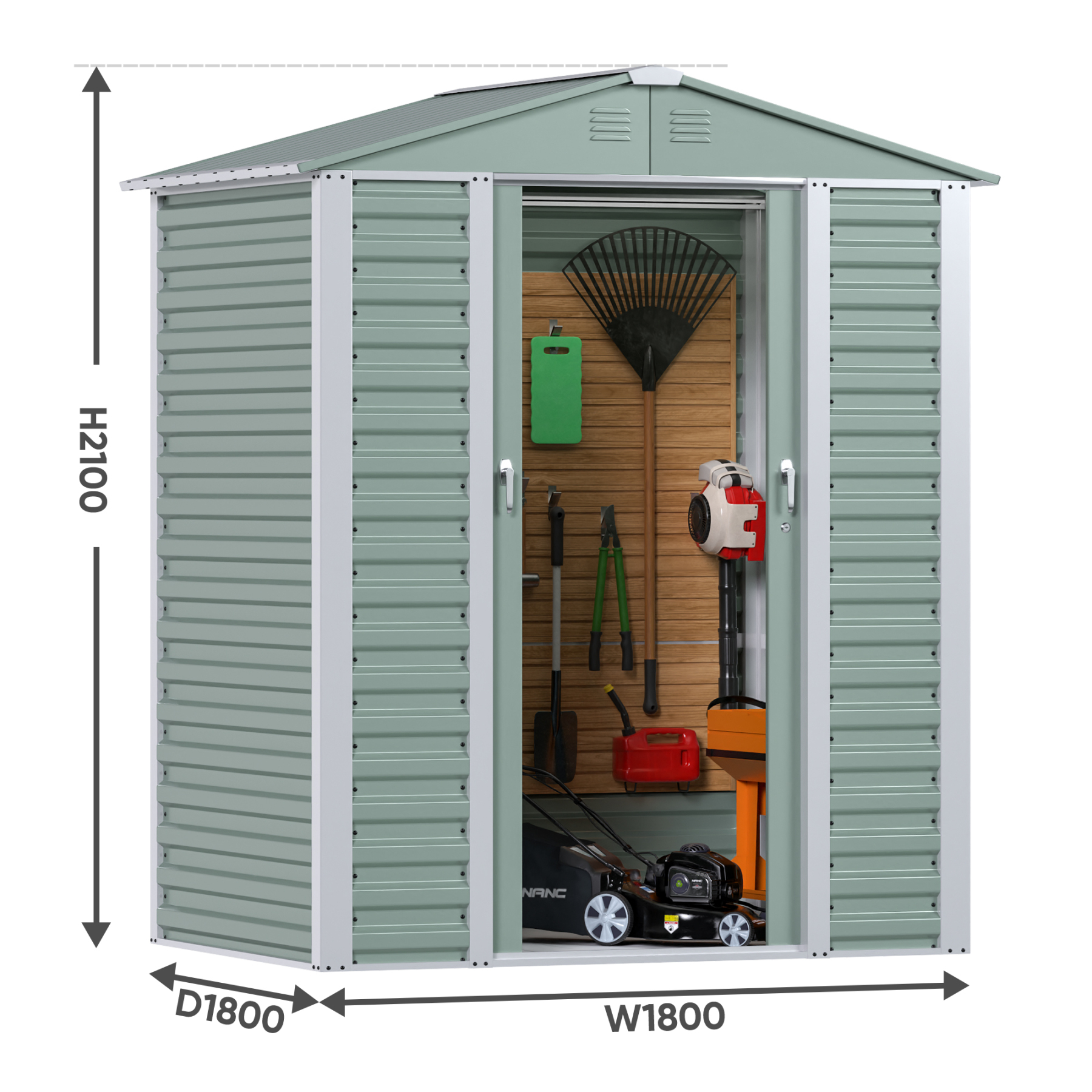 Outdoor Storage Shed Metal Garden Shed with Frame