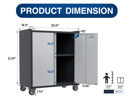 Garage Storage Cabinet with Wheels