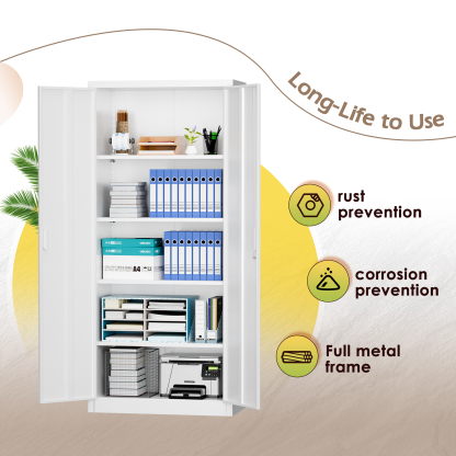 Metal Storage Cabinet With Adjustable Shelves