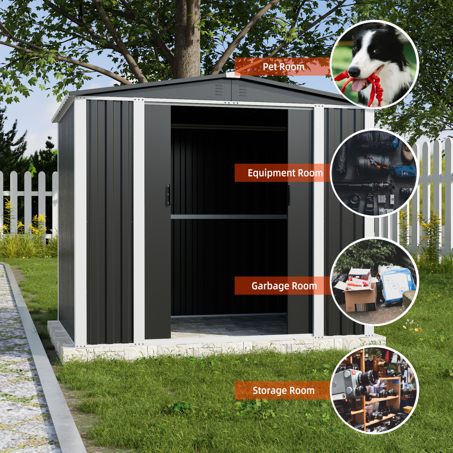 Big Outdoor Metal Storage Shed 