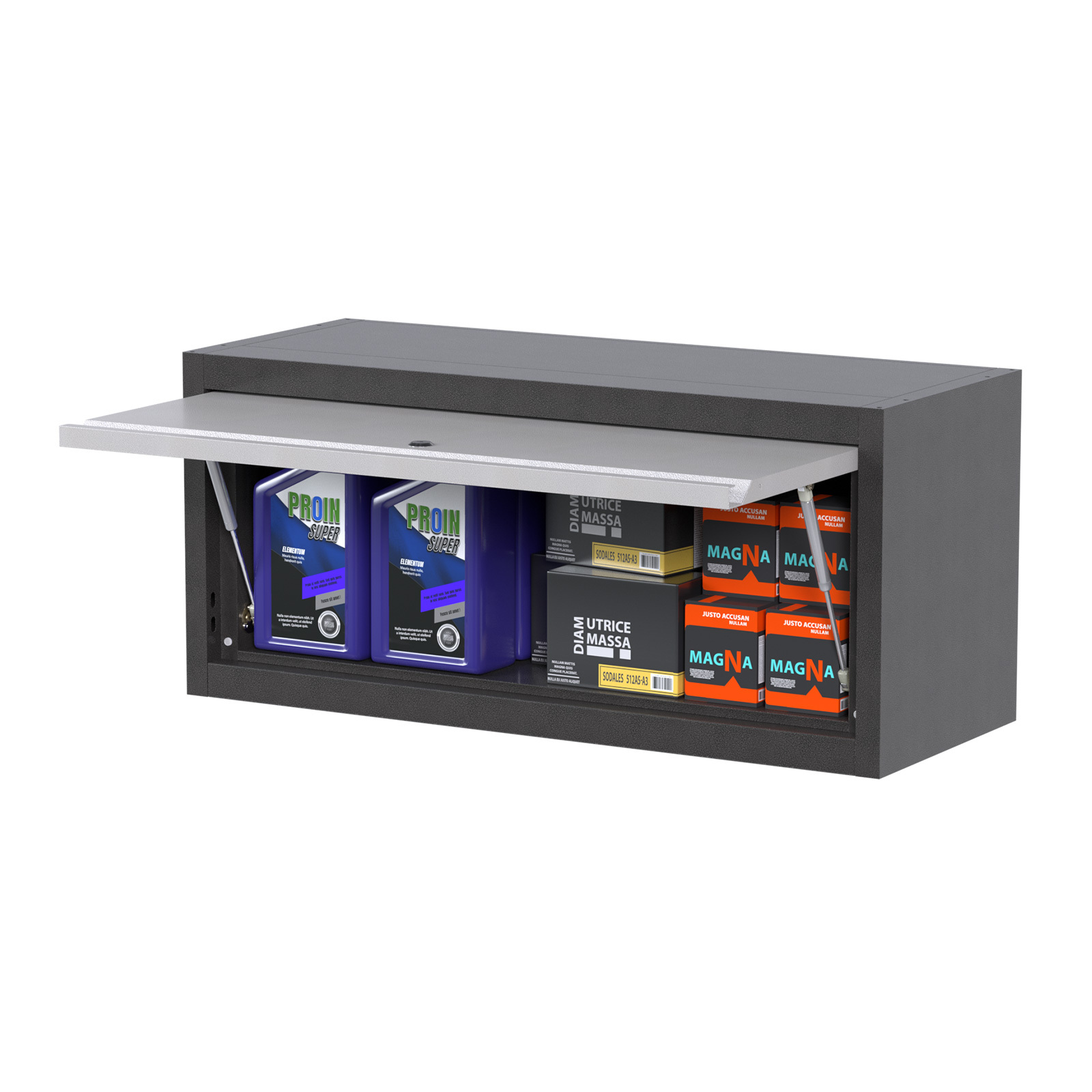 Hydraulic Rod Storage Cabinet Metal Wall Mounted Steel Cabinet