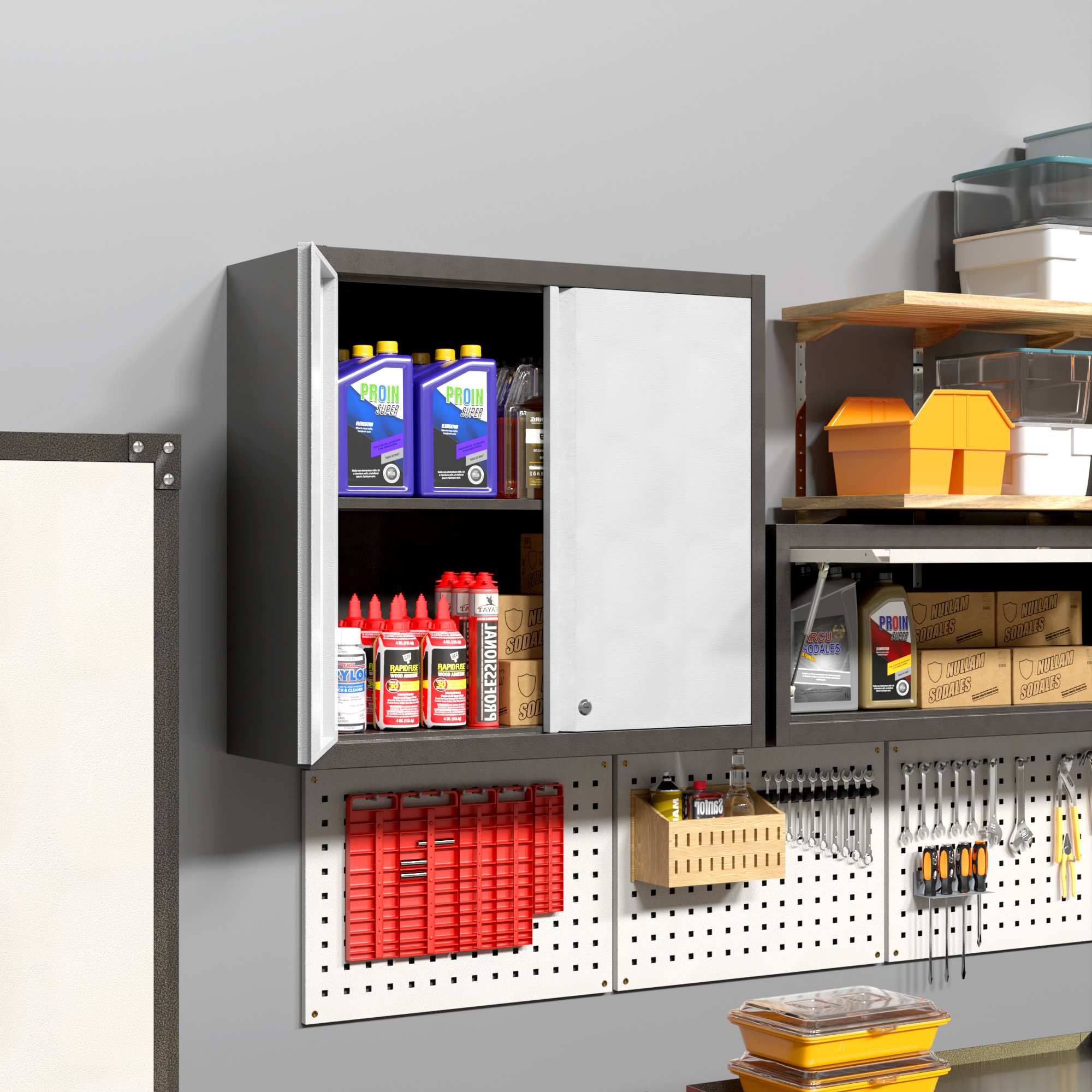 Wall Cabinet Tool Box Cabinet Metal Wall Mounted Storage Cabinet