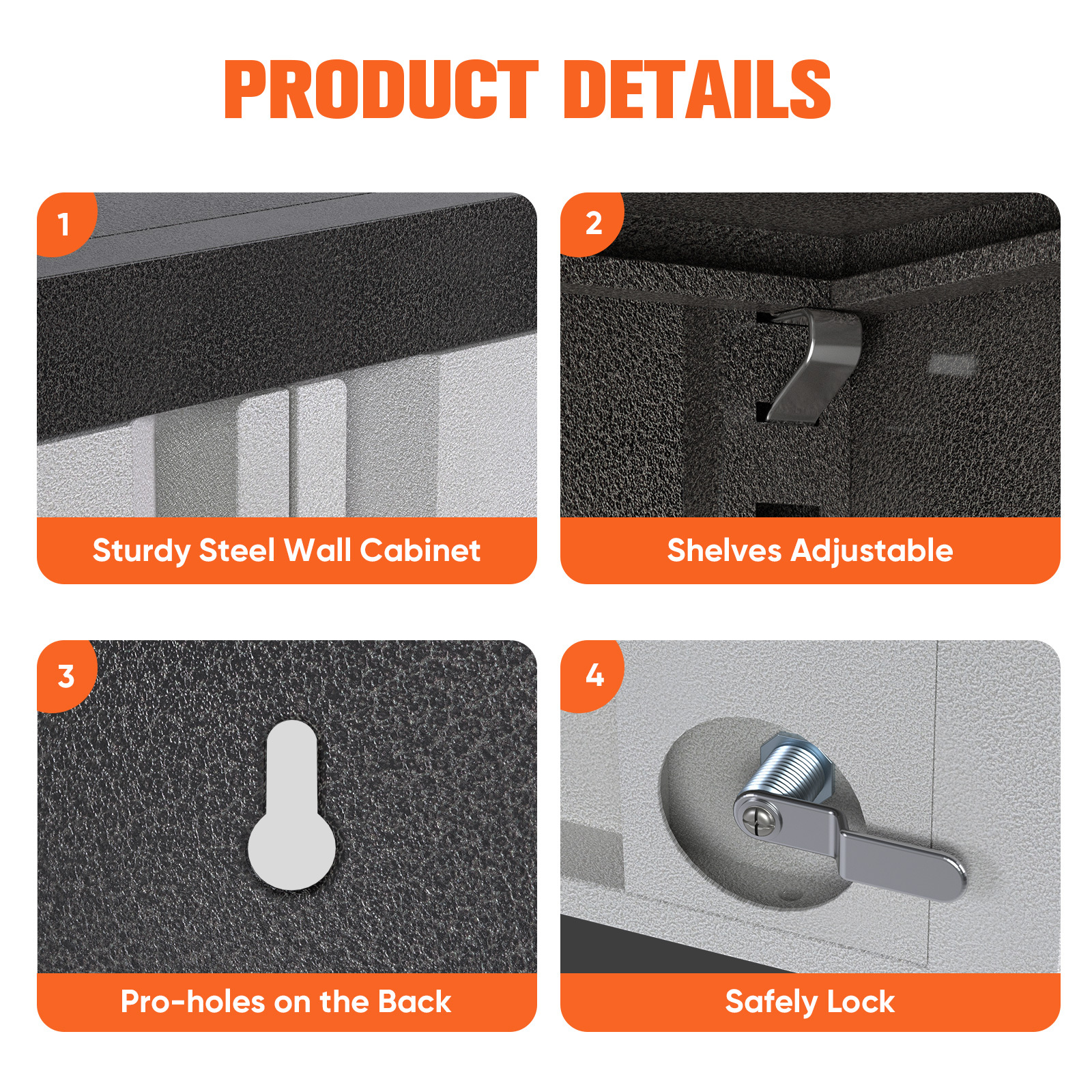 Wall Cabinet Tool Box Cabinet Metal Wall Mounted Storage Cabinet