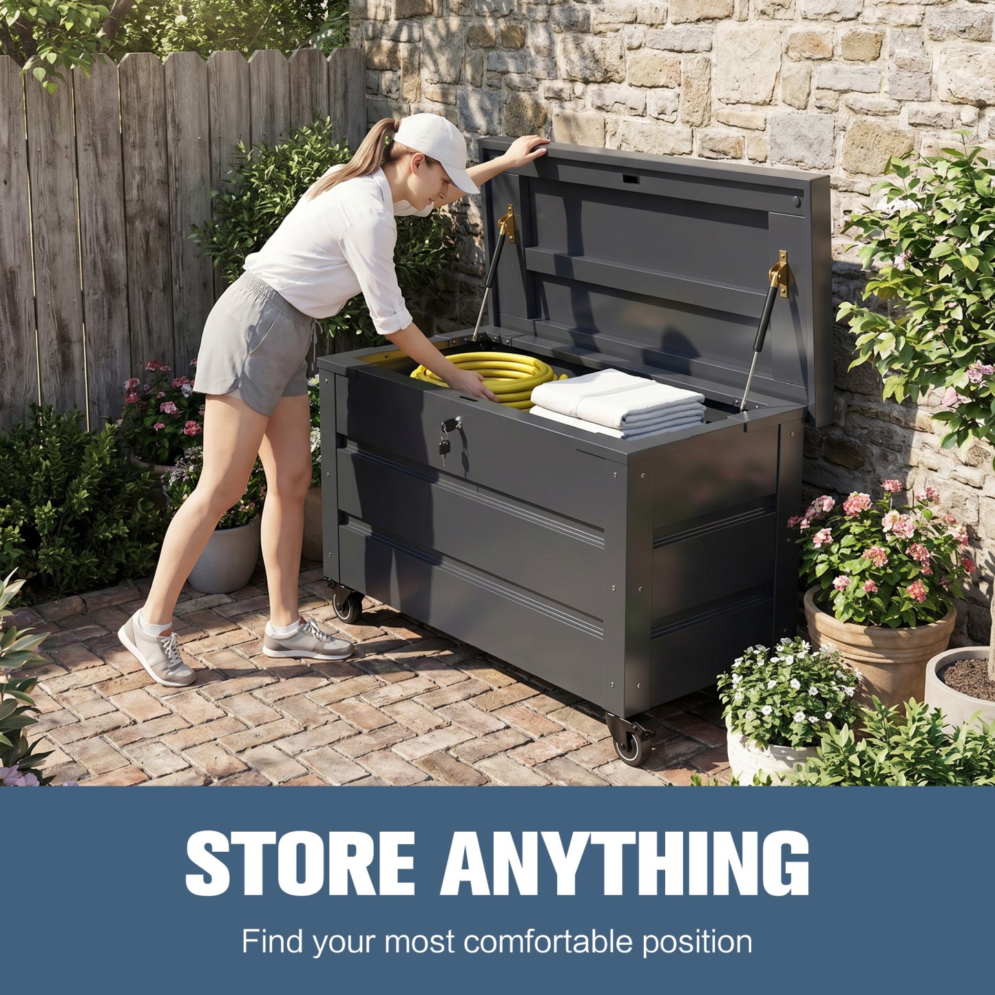 Outdoor Storage Box Garden Storage Box Metal Outdoor Storage Chest