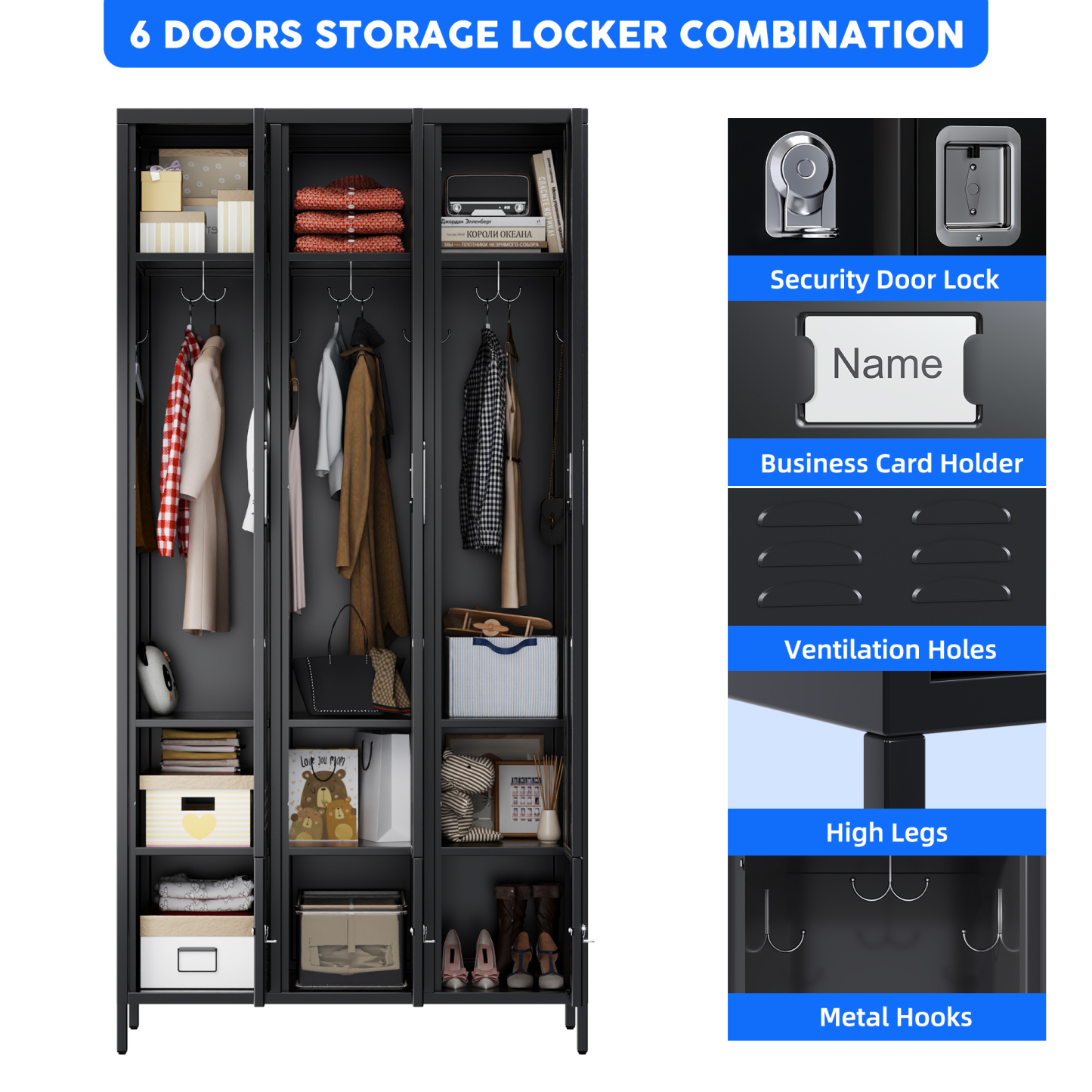 Metal Storage Locker Metal Locker Cabinet Iron Commercial Clothes Storage Metal Gym Lockers