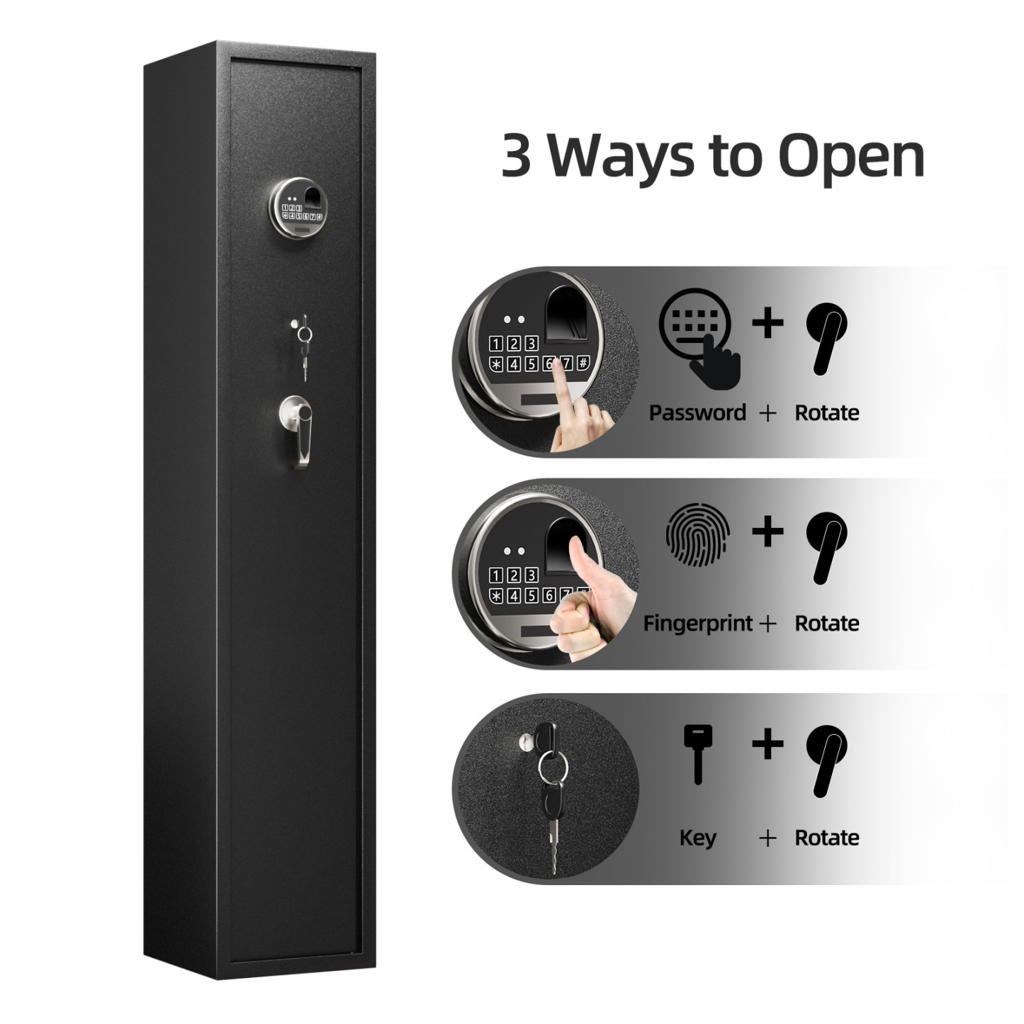 Steel Key Heavy Duty Gun Safe Digital Gun Safe Box Metal Gun Safe