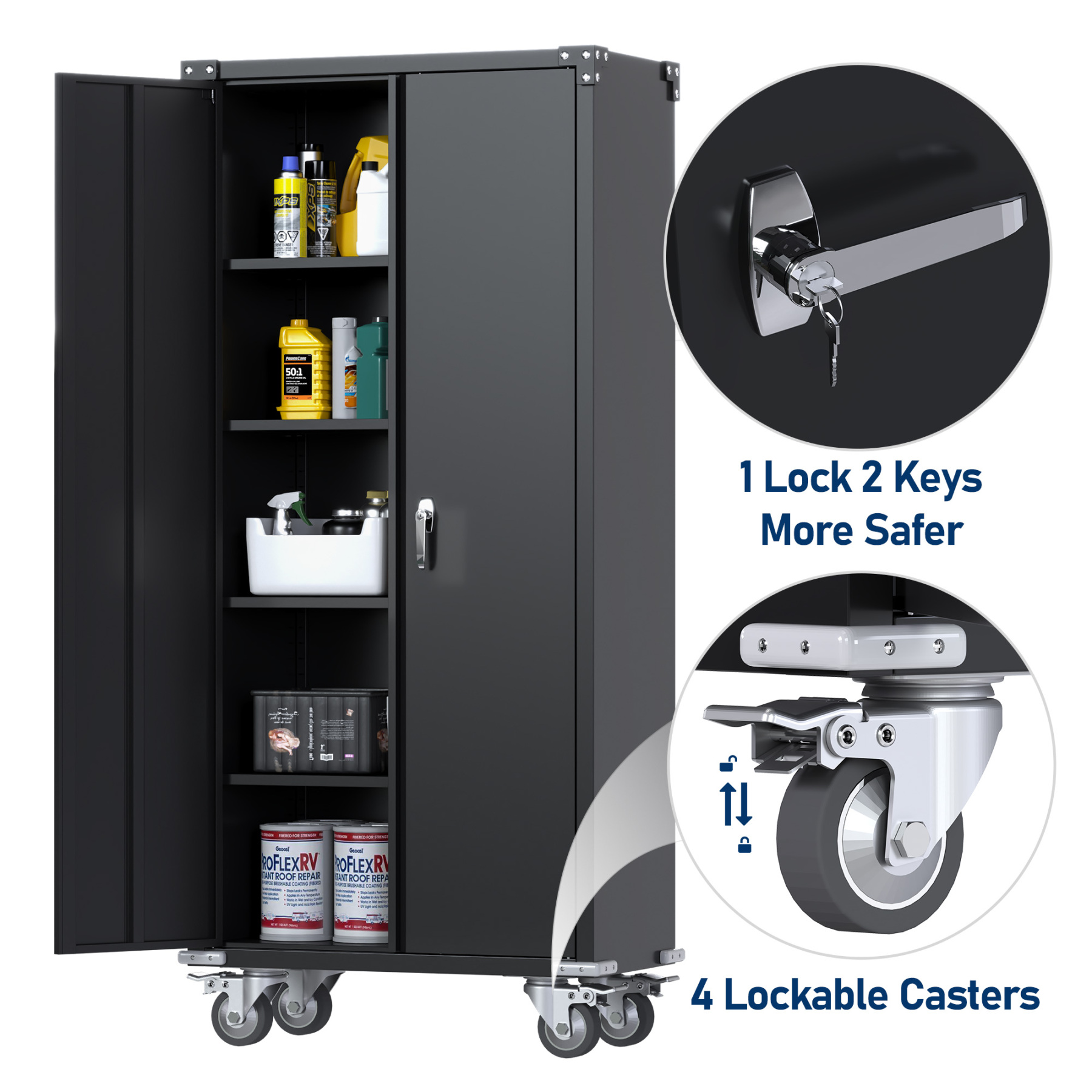 Rolling Garage Tool Cabinet Storage Metal Storage Cabinet 