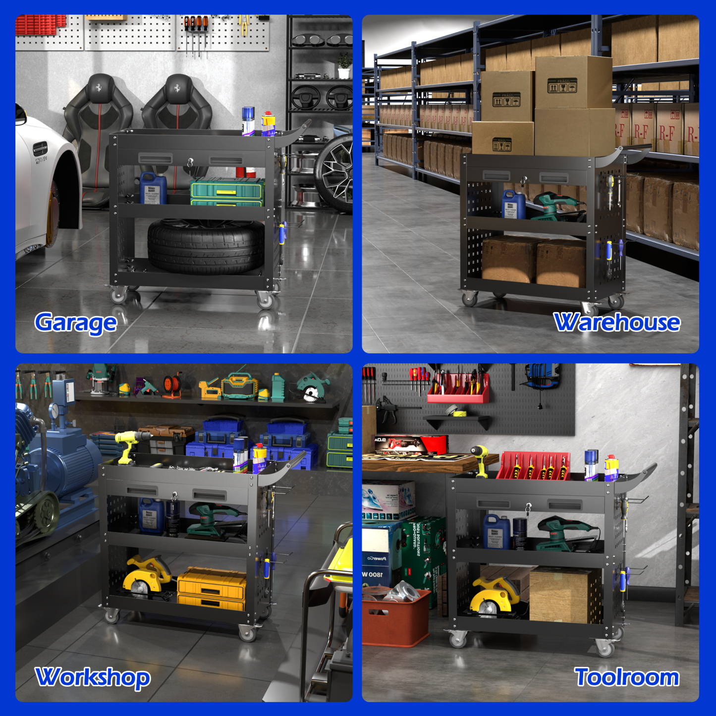 tools set trolley with drawers for workshop mobile cabinet