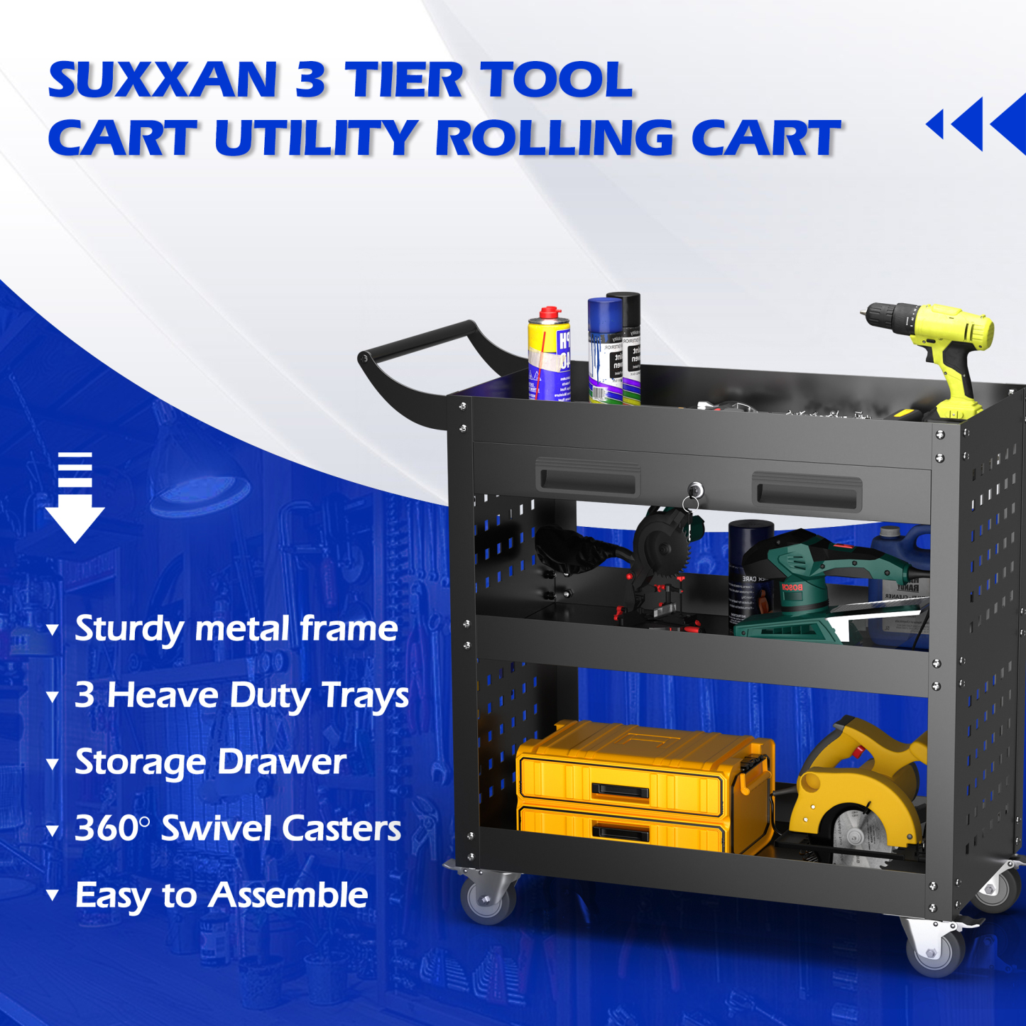 tools set trolley with drawers for workshop mobile cabinet