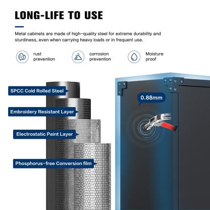 Rolling Garage Tool Cabinet Storage Metal Storage Cabinet 