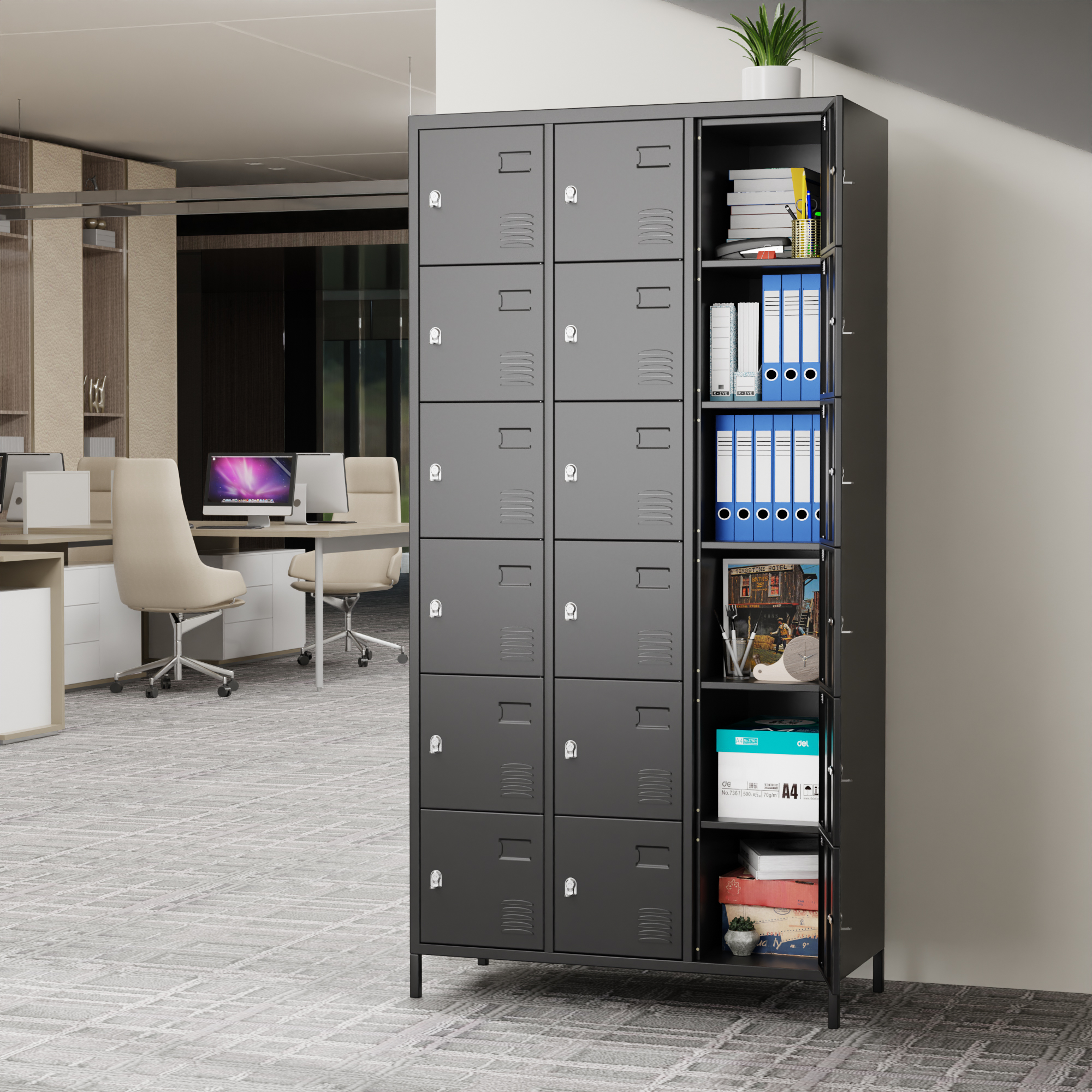 18 Door Multifunctional Metal Locker School Metal Locker Cabinet