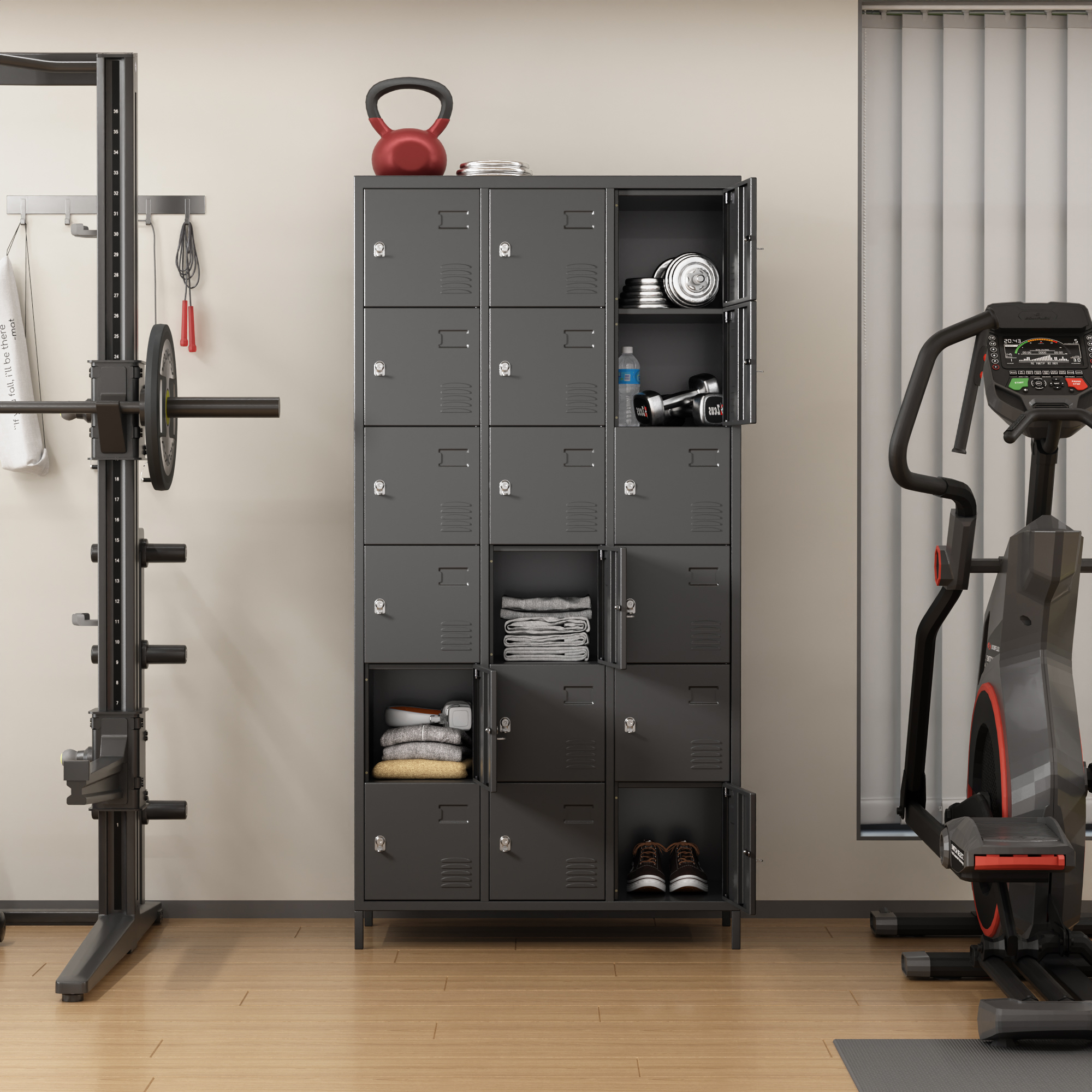 18 Door Multifunctional Metal Locker School Metal Locker Cabinet