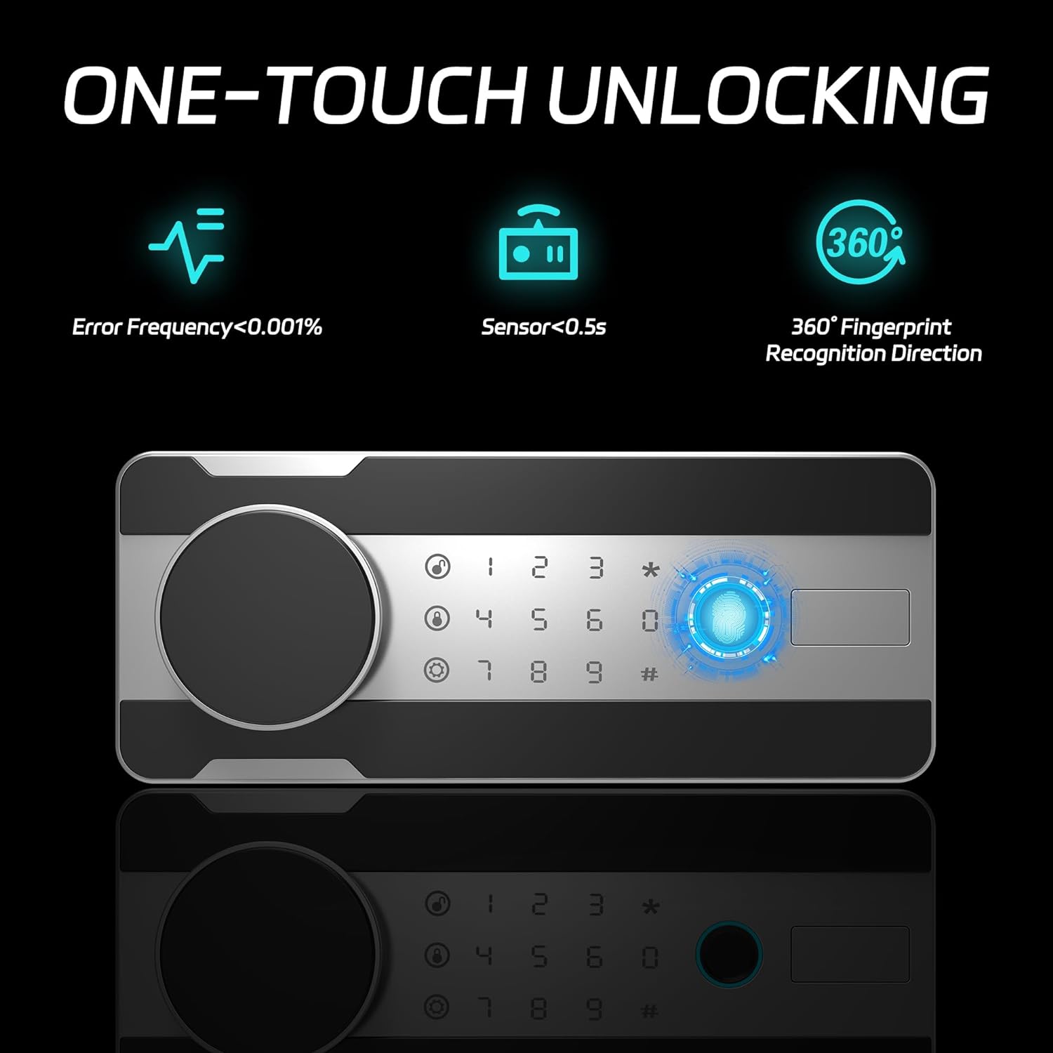 High Concealed Fingerprint Middle Office Safe Box Security Box Safe